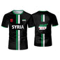 Syrian Flag Football Jerseys Men's Sports T-shirts Syrian National Emblem