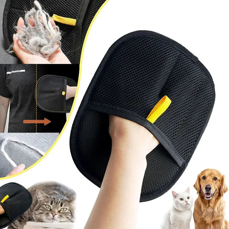 Pet Hair Removal Tools Reusable Gloves Pet Double