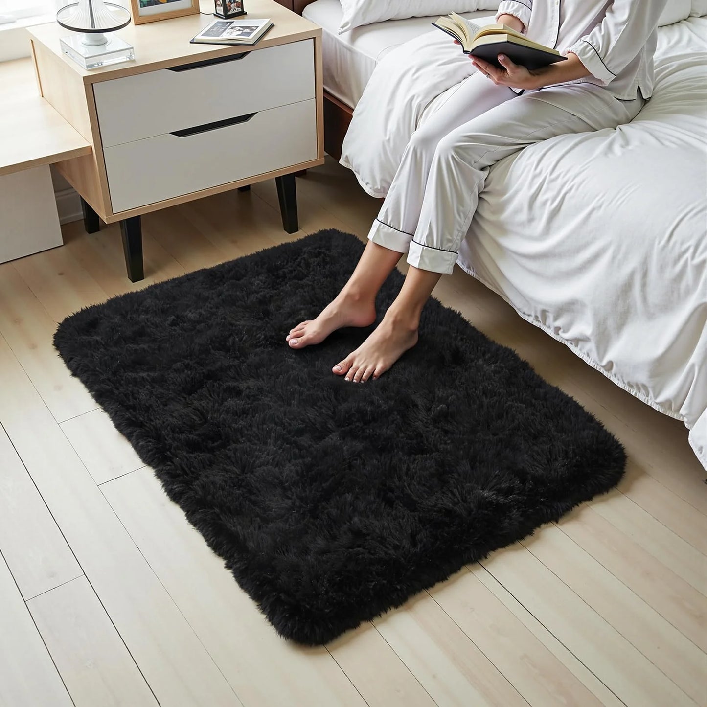 VIKAMA Tie-Dye Plush Carpet Living Room Decoration Soft Fluffy