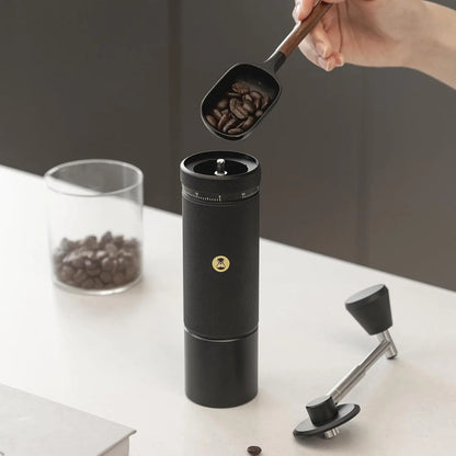 Manual Coffee Grinder with External Adjustment, Stainless Steel Burr
