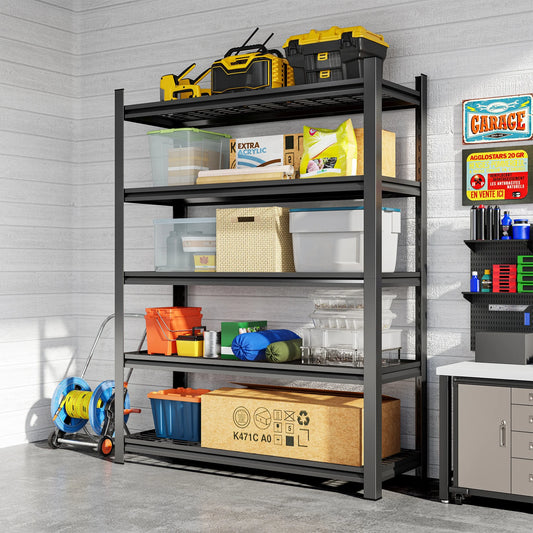 Heavy Duty Garage Shelving Metal Frame 5-Shelf