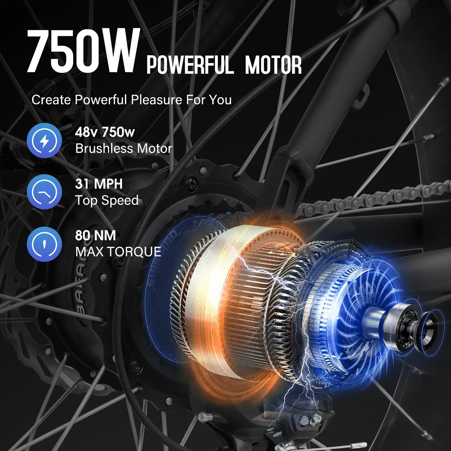 Electric Mountain Bike 48V 37MPH All-Terrain Fat Tire E-Bike,