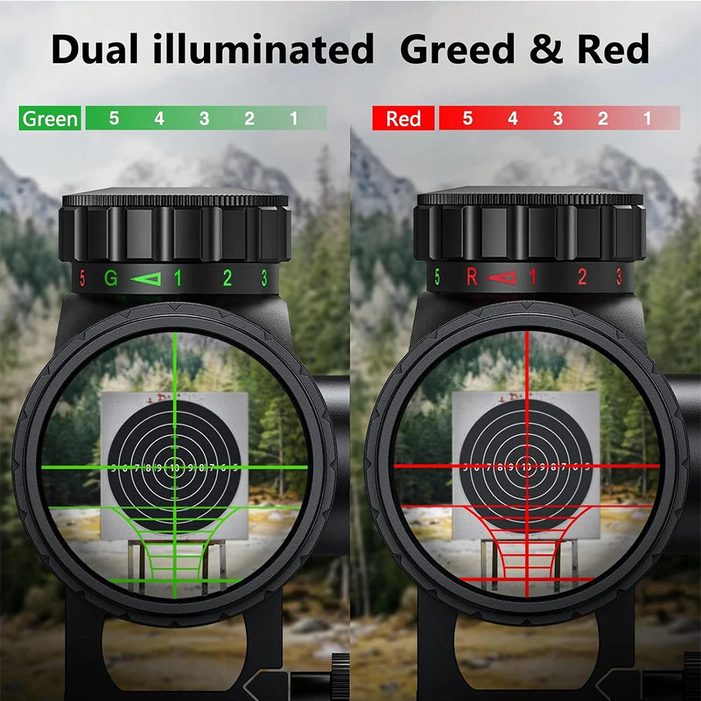 4-16X40 AOEG Rifle Scopes Red and Green Illuminated Hunting