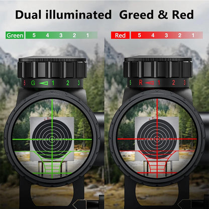 4-16X40 AOEG Rifle Scopes Red and Green Illuminated Hunting