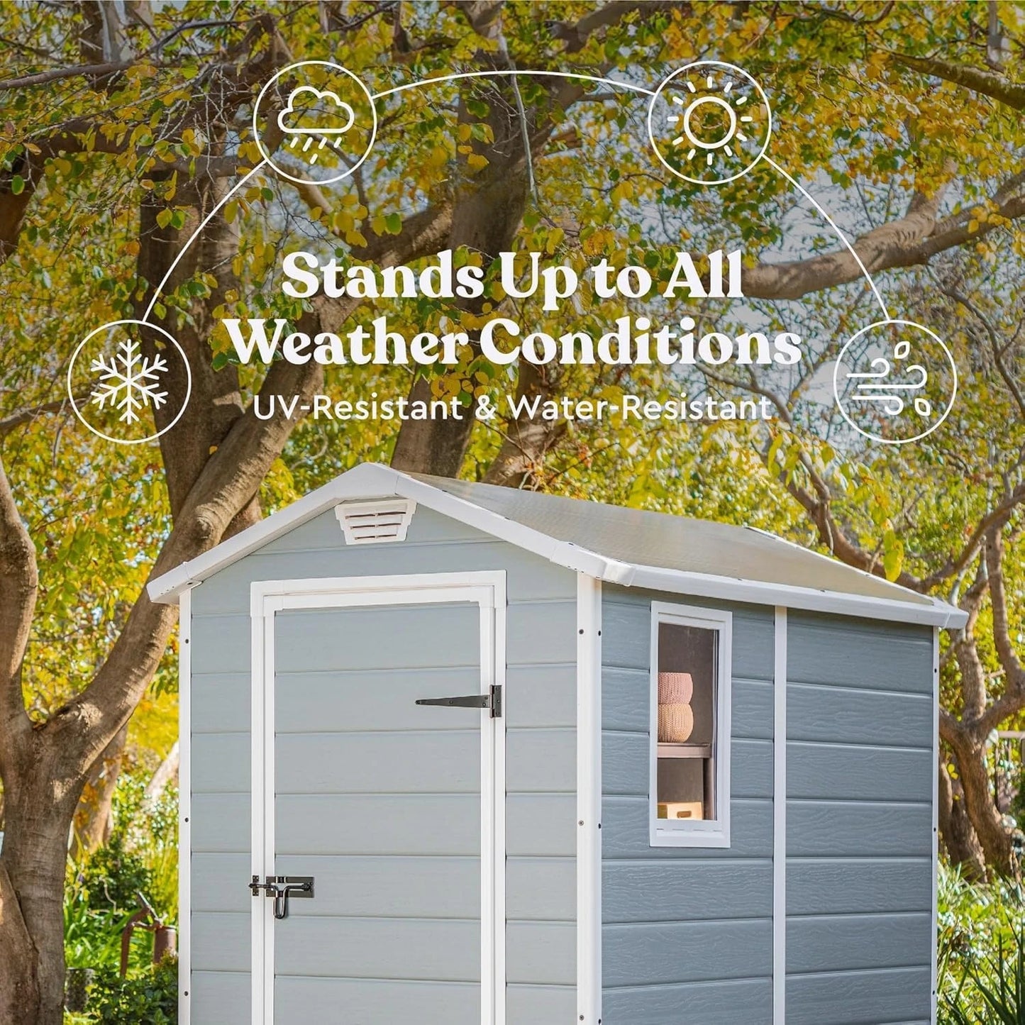 Manor 4x6 Resin Outdoor Storage Shed Kit-Perfect