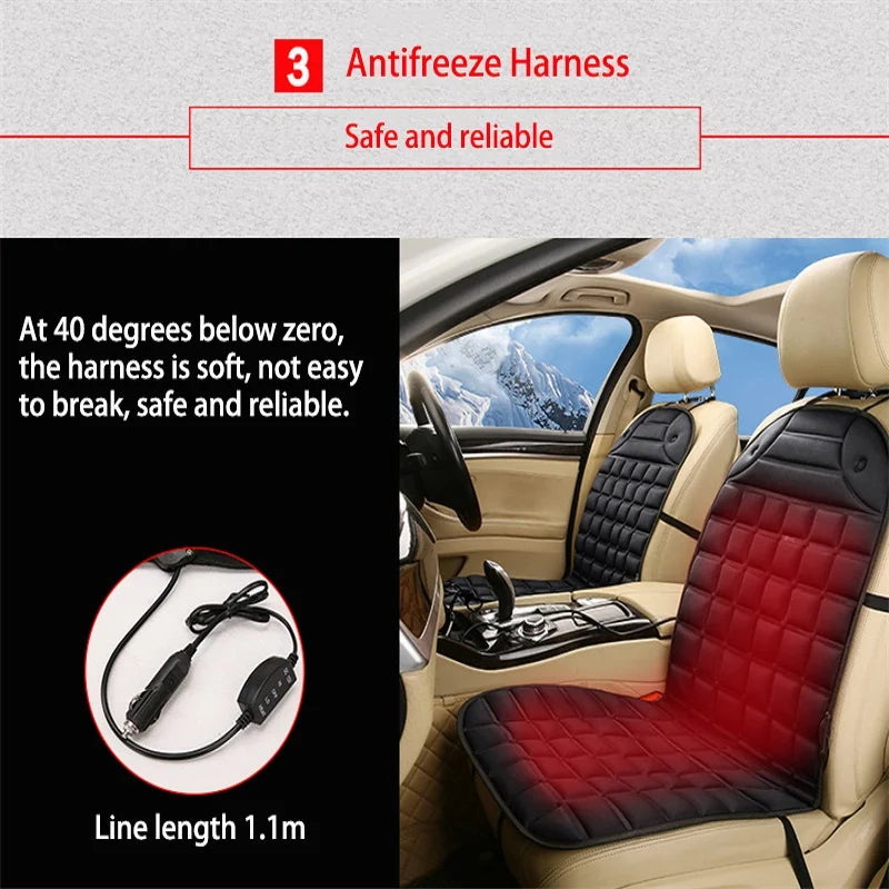 12V Car Heated Seats Winter Seat Heater Car Seat Heating Cushion Covers