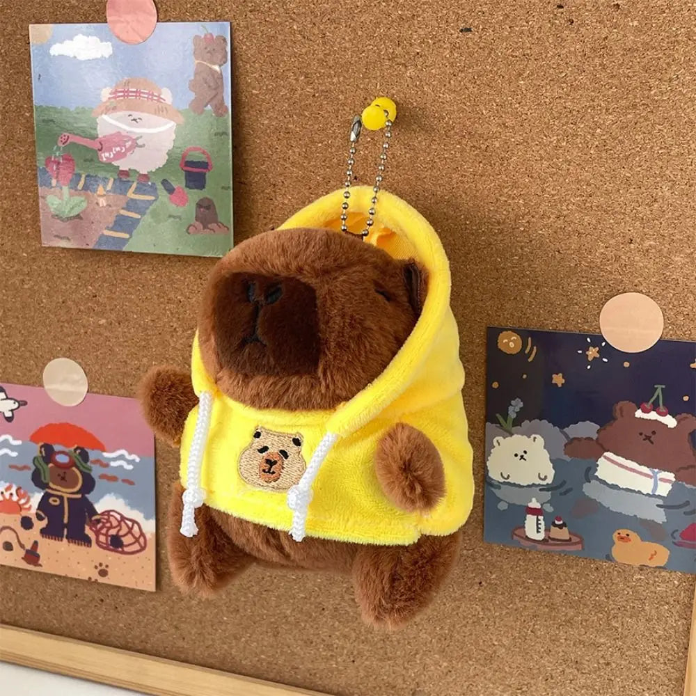 Cute Capybara Plush Toy Hoodie with Wings Simulation Doll
