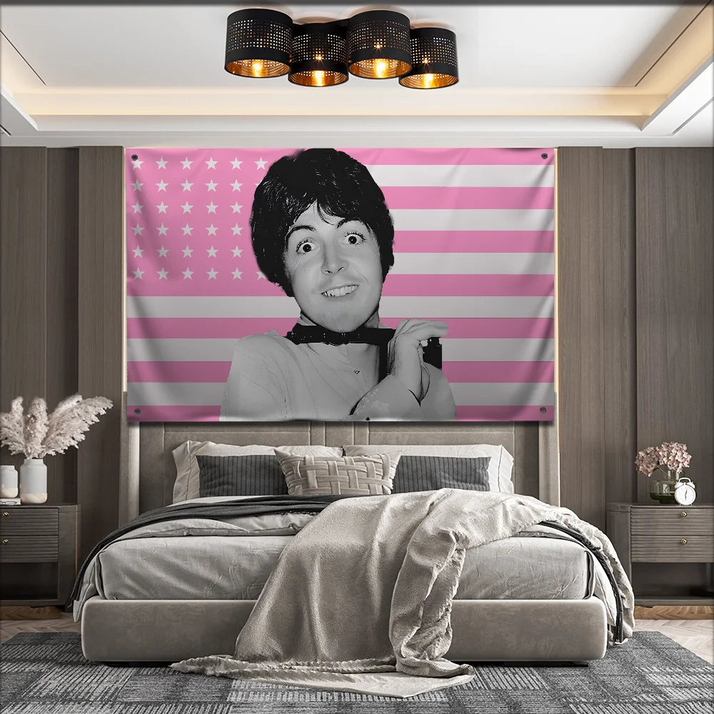 America USA P-Paul M-McCartney Flag For Garden