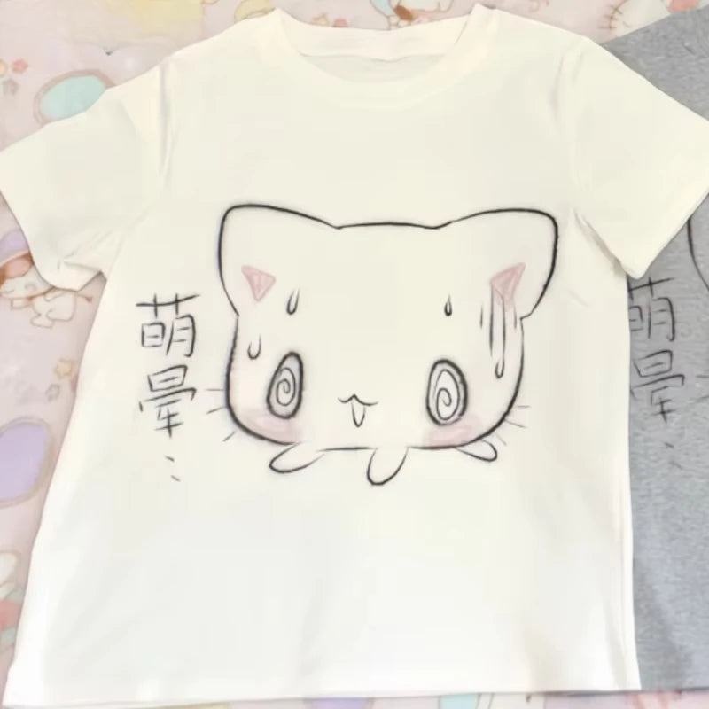 Japanese Oversized T Shirt Women Clothing Short Sleeve O-neck