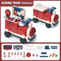 3 in 1 Sliding Train Toy Ride On Car for Toddlers Pretend Play