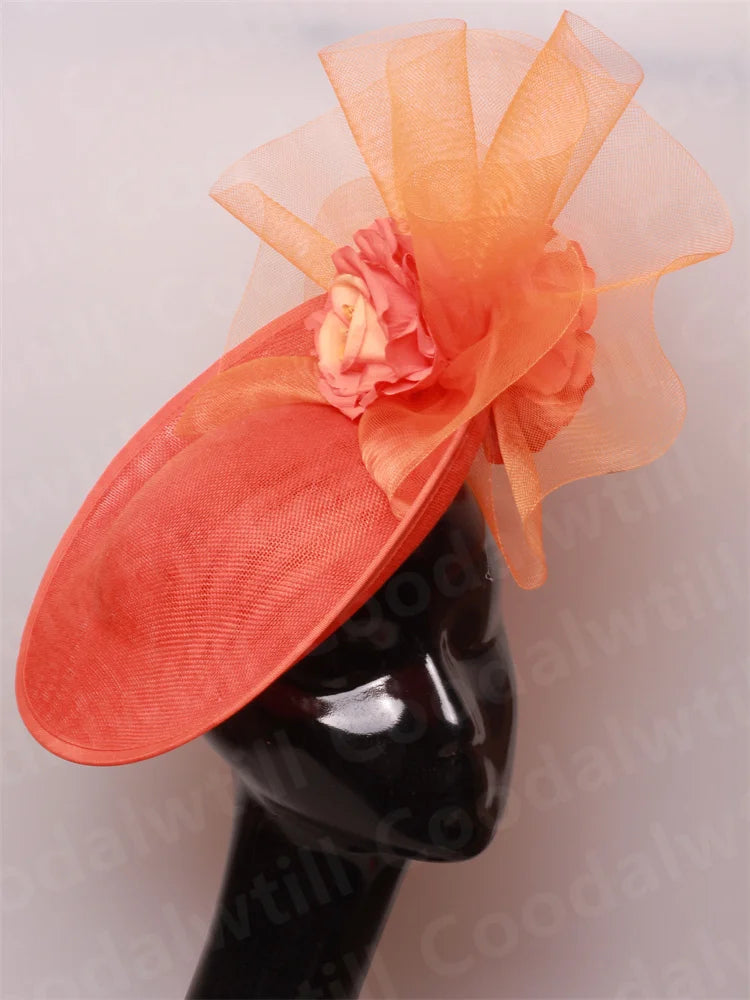 Chic Navy Fascinators Hat For Women Elegant Royal Ascot Millinery