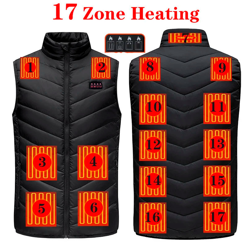 17/13/9 Areas Usb Heated Jacket Men Women Electric