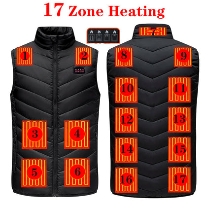 17/13/9 Areas Usb Heated Jacket Men Women Electric