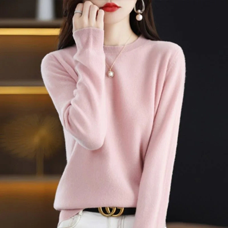 Women Sweater O-neck Autumn Winter Basic Pullover Warm