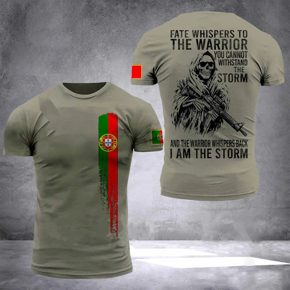 New Fashion Spanish Portuguese Flag Veterans 3D Printed Men'