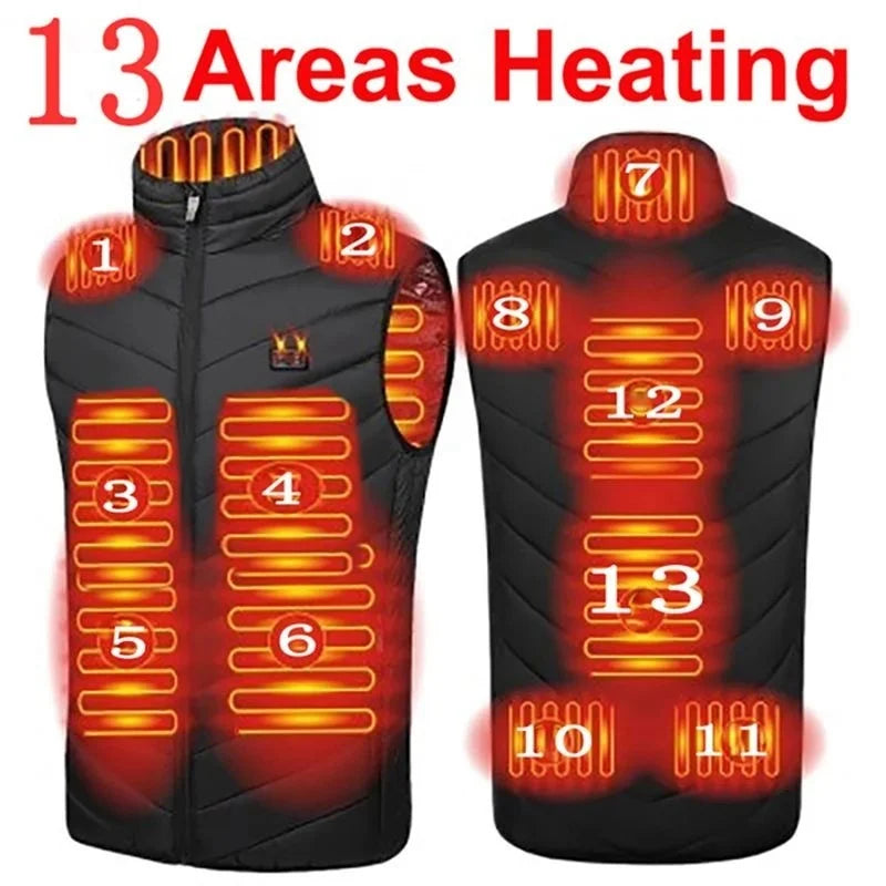 17/13/9 Areas Usb Heated Jacket Men Women Electric