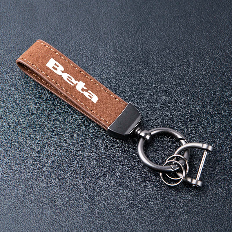 Motorcycle Leather Suede Keychain For Beta Evo 250 300 80