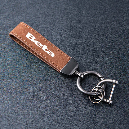 Motorcycle Leather Suede Keychain For Beta Evo 250 300 80