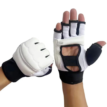 1Pair Boxing Gloves PU Half Finger Gloves Sports MMA