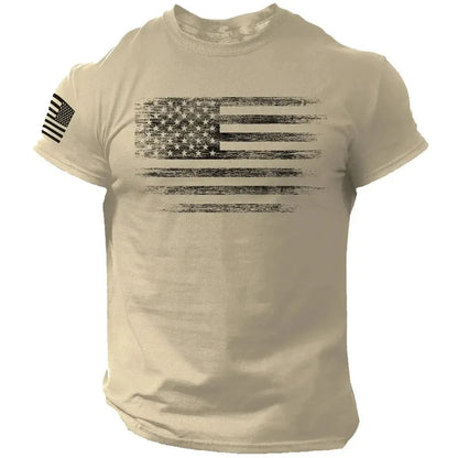 2025 New Gym T-shirt for Men 3d Print USA Flag T Shirt