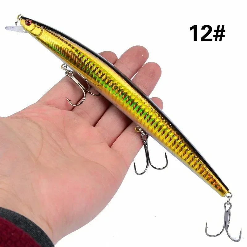 16 Colors 18cm 24g Minnow Fishing Lure Laser Crankbait