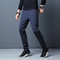 Men's Casual Pants Straight Slim Fit Elastic Waist