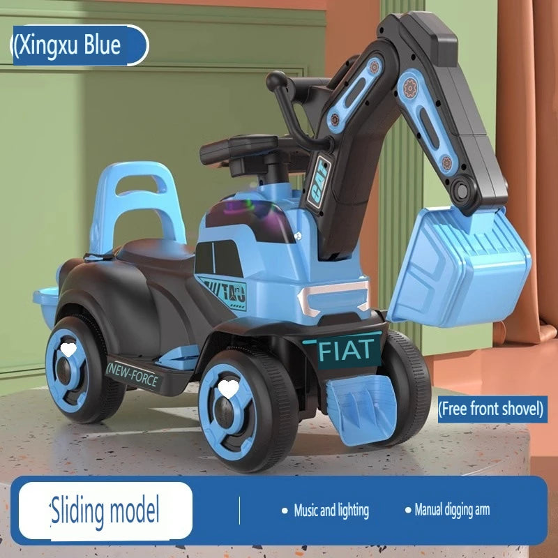 Children Excavator Digging Can Sit To Ride Roller Coasters