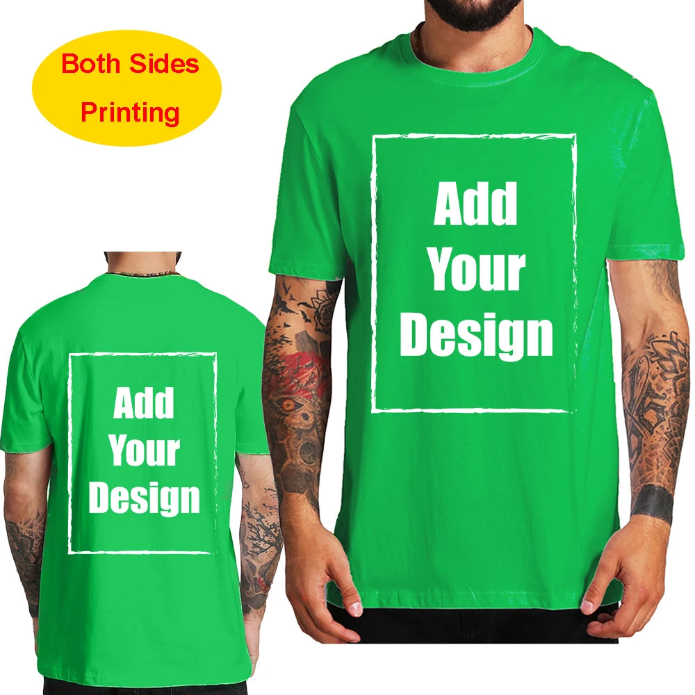 Custom T Shirt for Men Front Back Print