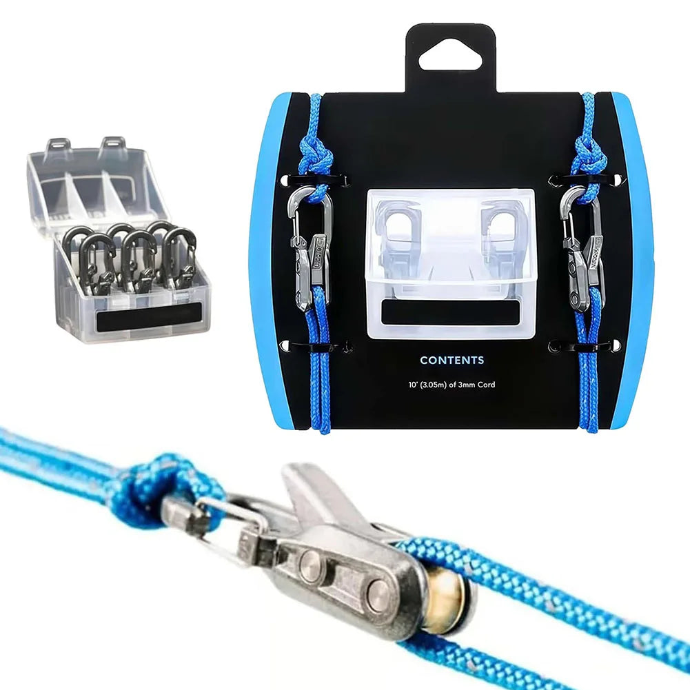 Outdoor Rope Adjuster with 6 Hooks Wear Resist Stainless