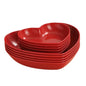 5/10Pcs Multi-Purpose Plastic Red Love Plate Heart-shaped Creative Love Fruit Plate Durable Reusable Snack Love Tray Cake Plate