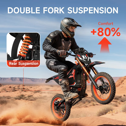 QRONGE X1 Spark Electric Dirt Bike 4500W Peak&Up to 60 Miles 50MPH