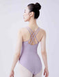 Women Double Camisole Ballet Leotards Black Gymnastic