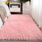 VIKAMA Simple Silk Wool Plush Carpet Bedroom Living Room Bed Blanket