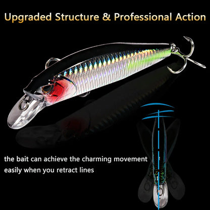 Sinking Minnow 19g Floating Jerkbait 15g Fishing Lure Treble Hooks
