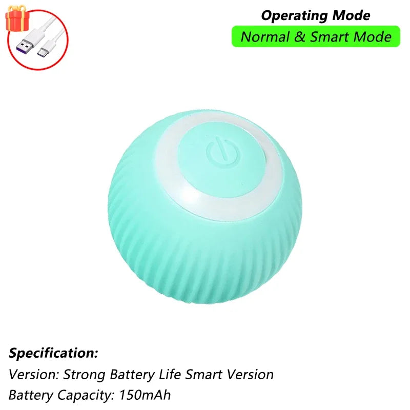 Dog Cat Interactive Ball Toy Automatic Rolling Ball Faux Tail