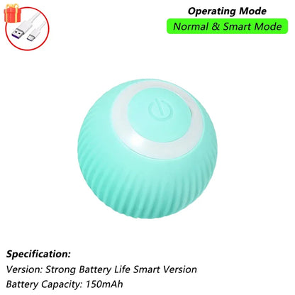 Dog Cat Interactive Ball Toy Automatic Rolling Ball Faux Tail