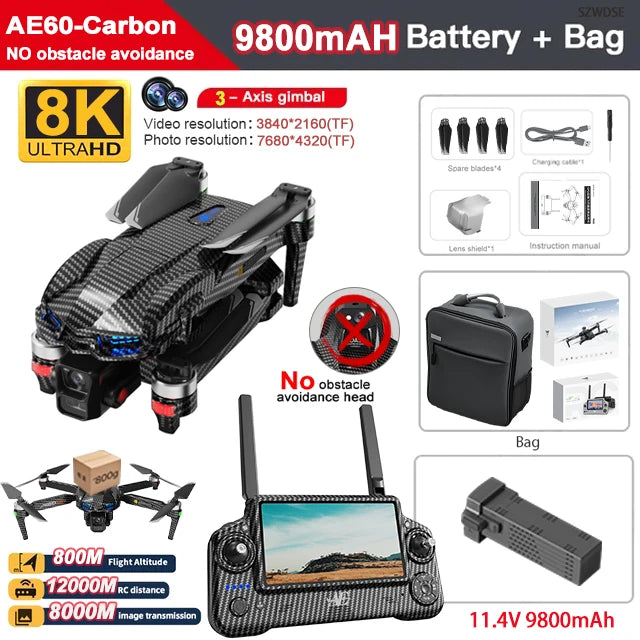 AE60 Ultra Professional Drone With 8K Camera GPS