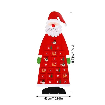 Christmas Felt Tree Advent Calendar Countdown Wall Hanging