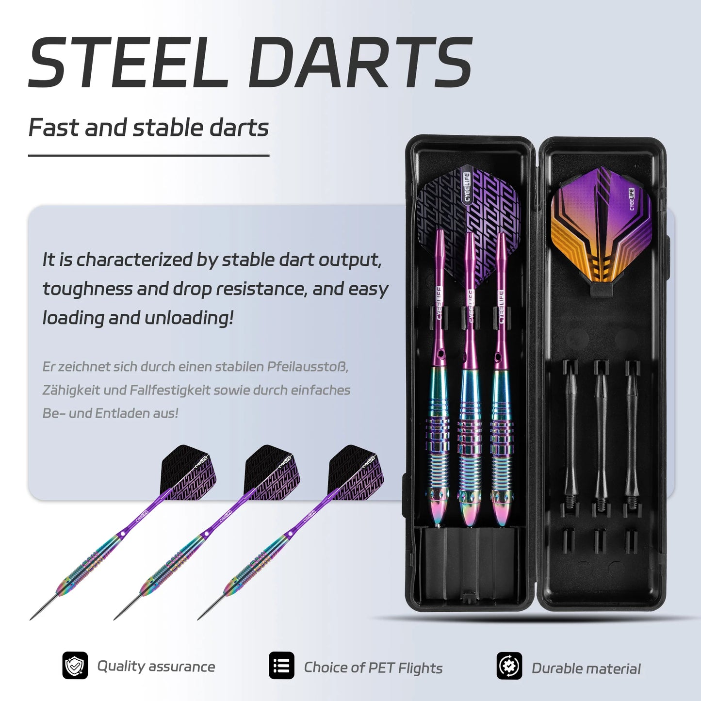 25g Professional Heavy Duty Dart Set with Flights
