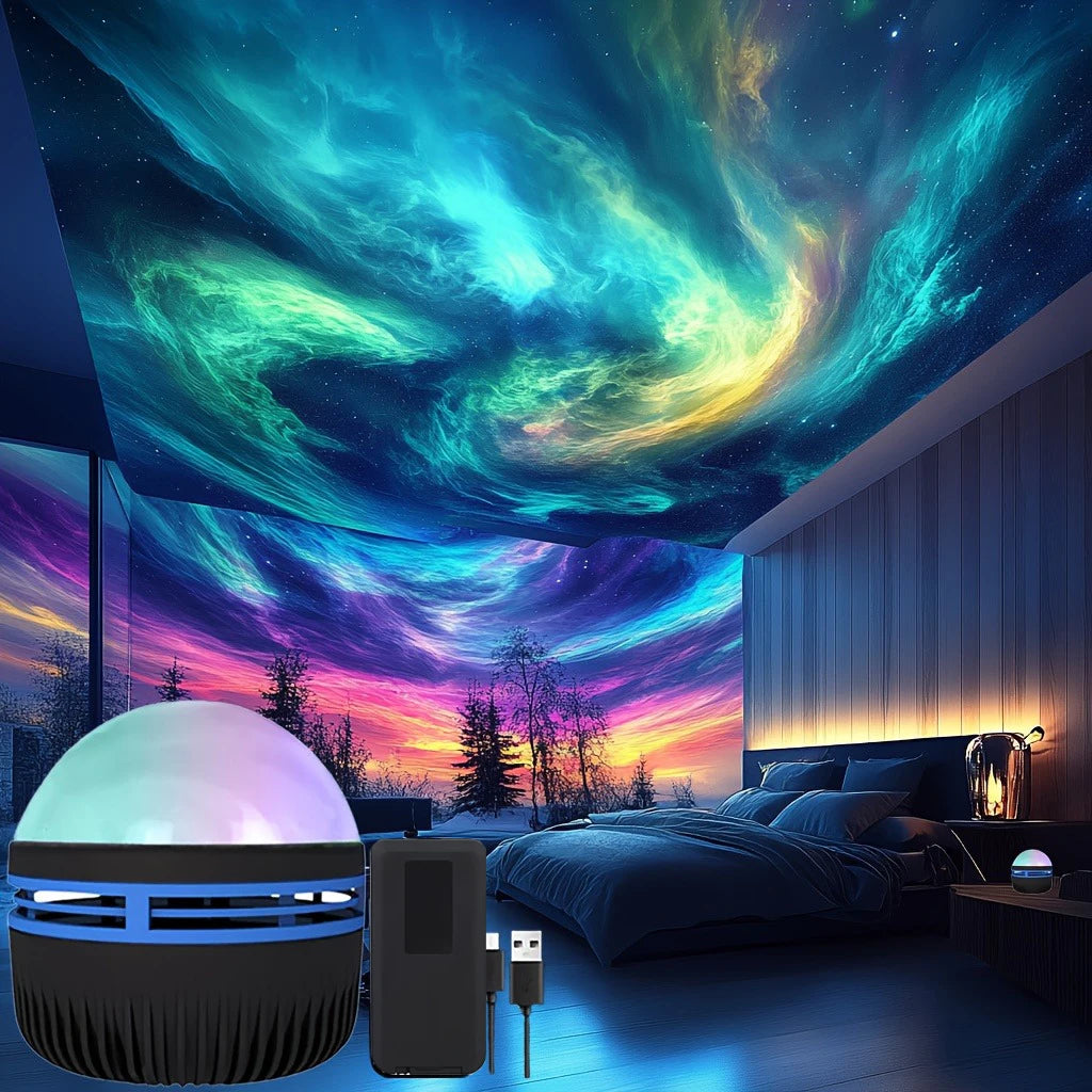 1pc LED Northern Lights Projection Lamp,Aurora Borealis