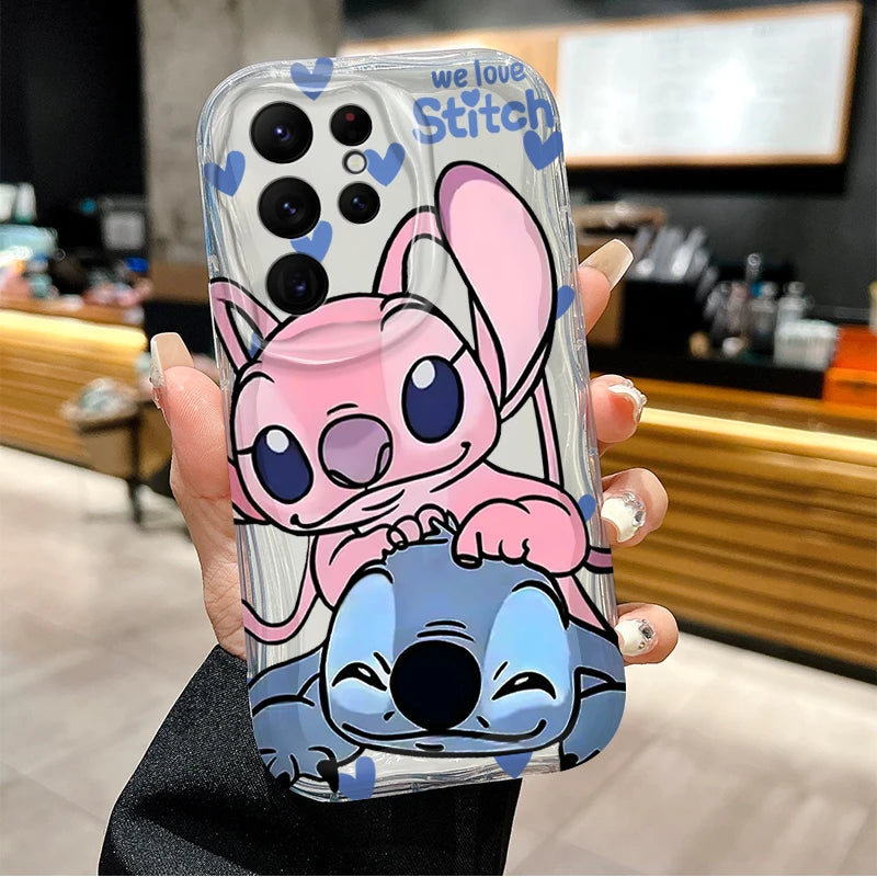 Disney Stitch And Angel Silicone Soft Phone Case