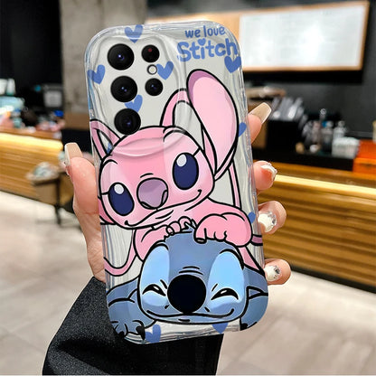 Disney Stitch And Angel Silicone Soft Phone Case