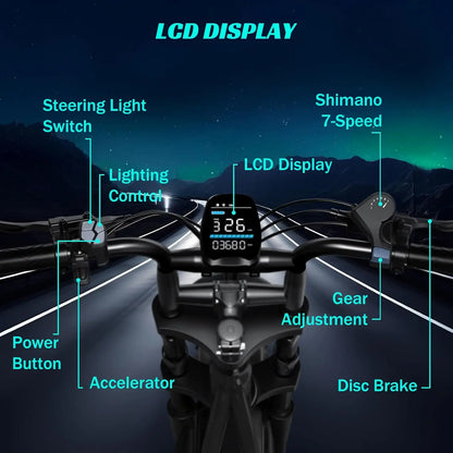 TST R002S 1500W e-bike, 20" fat tires, 60-100mile