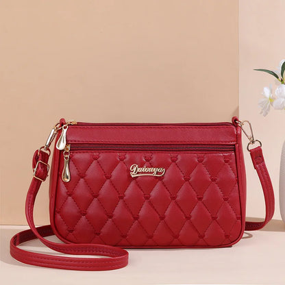 Embroidery Messenger Bags Women Leather Handbag