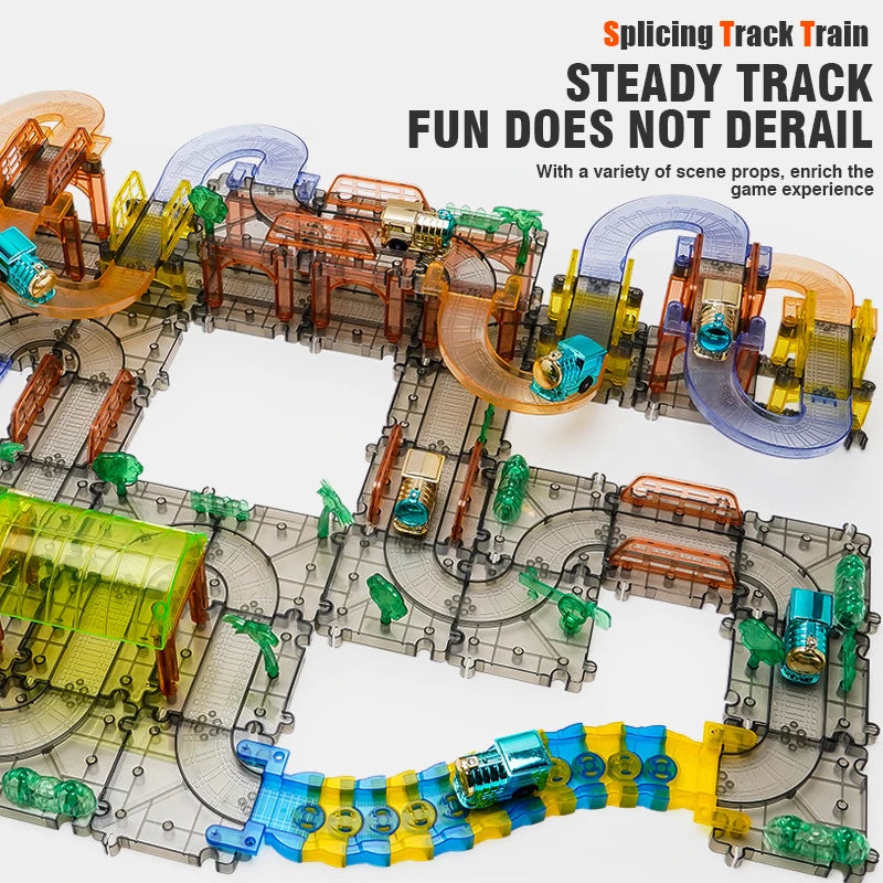 Electric train tracks Toys Splicing Track Trains Transparent