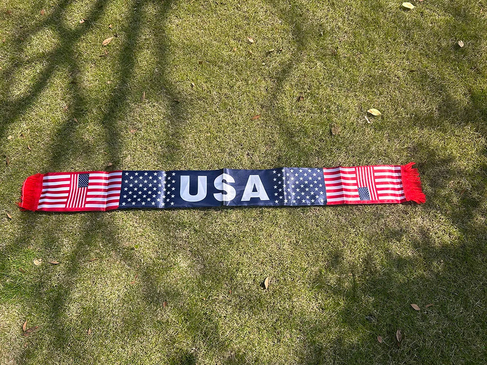 2026 American Scarf 14x135cm Double-sided Printed