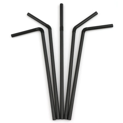 50-1000Pcs Drinking Straws Colorful & Black