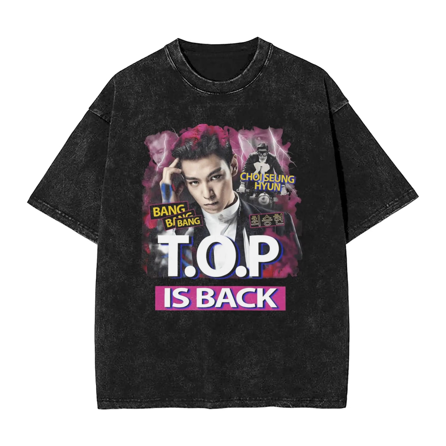 Harajuku Washed T Shirt Choi Seung Hyun T.O.P