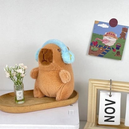 Cute Capybara Plush Toy Hoodie with Wings Simulation Doll