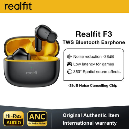 Realfit F3 ANC Active Noice Cancellation Bluetooth Earphones